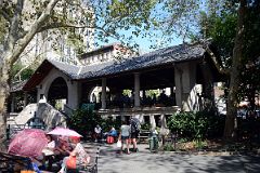 17-1 Columbus Park Pavilion Where Local Chinese Meet, Play Mahjong and Play Music In Chinatown New York City